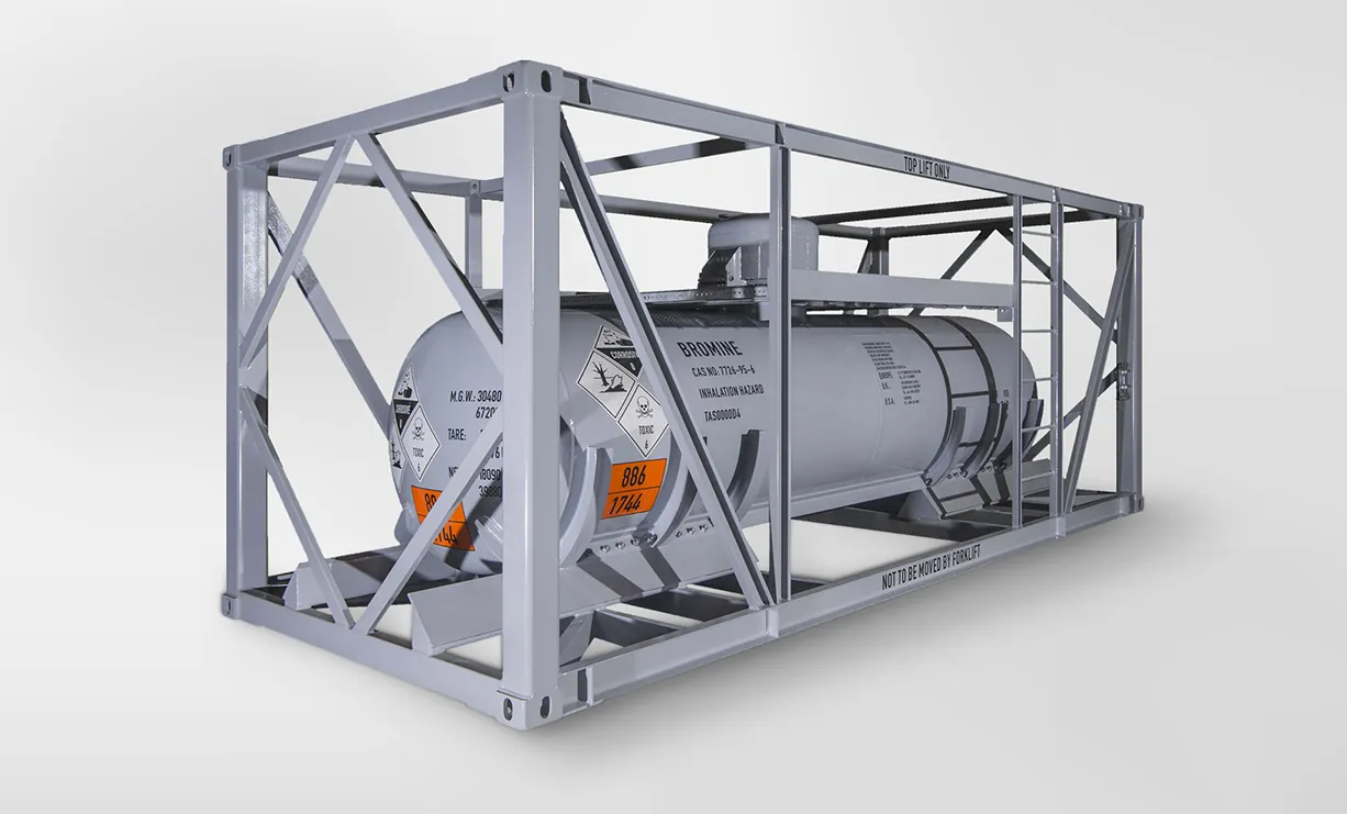 ISO-Tankcontainer für den Transport von Brom