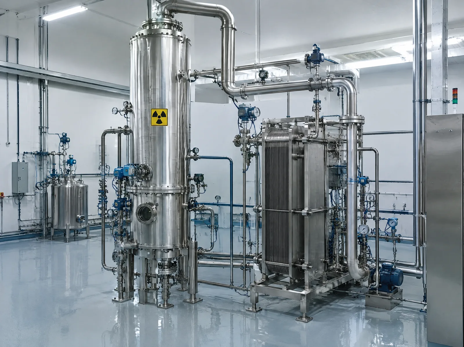 Verdampferanlage für schwach radioaktives Abwasser